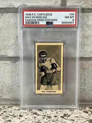 1938 F.c. Cartledge Famous Prize Fighters #29 Max Schmeling Psa 8 Nm-mt • $85.50