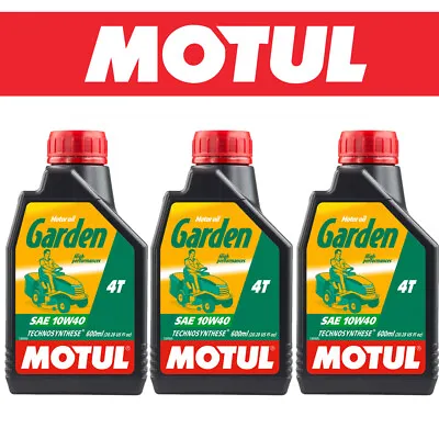 MOTUL GARDEN 4T 10W40 Engine Oil Lawnmower Machinery X3 BOTTELS DEAL! 600ml Each • $38.57