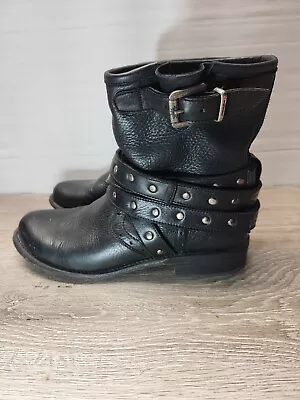 Mens Muro Unique Shoes Black Leather Boots Size Made In Mexico Size 25 USA 8 • $85.99