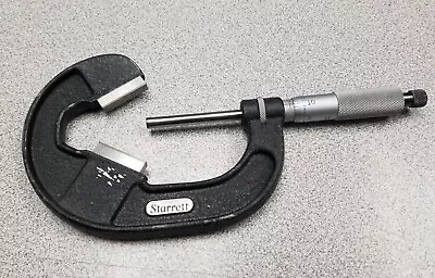 Starrett  No 483 1.0 -2.0  V Anvil Micrometer Ratchet Stop And Carbide Faces • $149.99