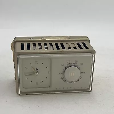 Vtg Honeywell T852A Heating-Cooling AC Electric-Clock Thermostat Retro Analog • $39.95