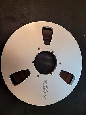 REVOX SILVER METAL TAKE UP REEL To REEL With Tape - 10.5  X 1/4  • $24