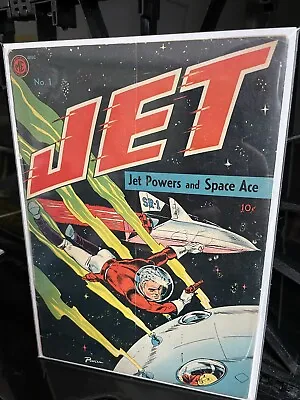 JET Powers 1 Magazine Enterprises 1950 Space Ace Golden Age Sci Fi Space Cover  • $250