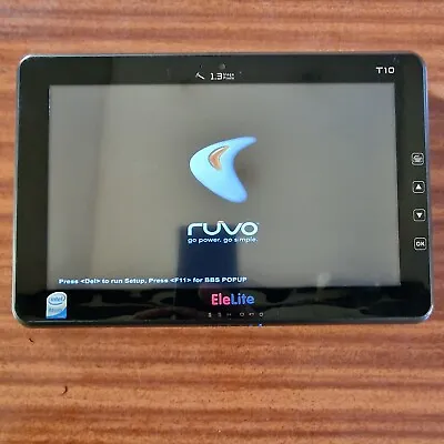 Ruvo EleLite T10 TabletPc Intel Atom 10 1' NO HDD TESTED TO BIOS ONLY (64) • £70