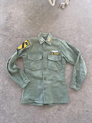 US Army 1st Cavalry Division Captains OG 107 Fatigue Shirt (U401 • $45