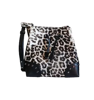 MICHAEL KORS Shoulder Bag Mercer Gallery Small Black Leopard Print Hair Calf  • $79.99