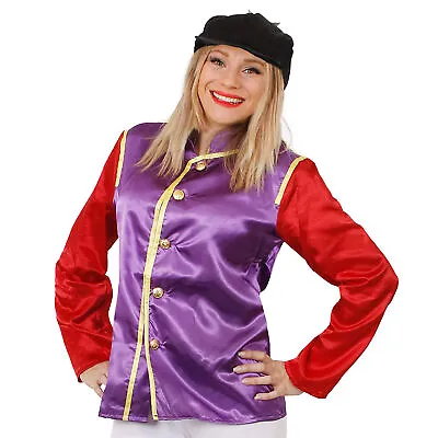 Womens Jockey Costume 2 Piece Purple Set Horse Racing Fancy Dress Jacket And Cap • £18.99