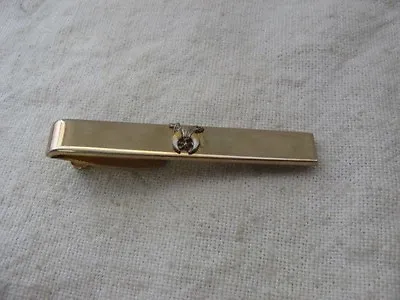 Vintage Tie Bar Clip: Mason Masonic MYSTIC SHRINE SYMBOL Gold Tone • $19.99