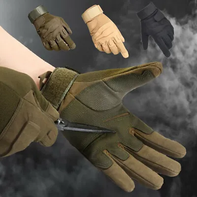 Tactical Gloves Tough Outdoor Military Combat Gloves Full Finger Cycling Gloves • $14.98