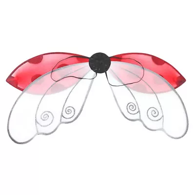  Kids Ladybug Fairy Wings Cosplay Outfits Girls Child Halloween • £10.15