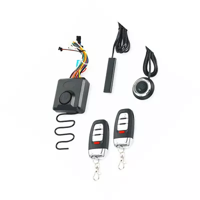 Remote Starter Kit Keyless Entry Motorcycle Engine Push Start Button Alarm Set • $69.20