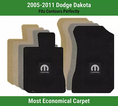 Lloyd Velourtex Front Carpet Mats For '05-11 Dodge Dakota W/Black M-Mopar Logo • $138.99