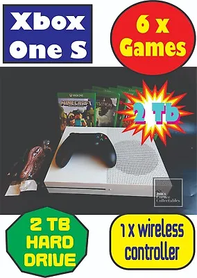 Xbox One S 2 Tb Disc Version 6 Games & Wireless Controller (14194) • $269.95