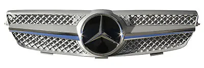 03-09 Mercedes Clk Class W209 Sl Look Sport Grille Grill Silver Clk350 Clk550 • $189.43