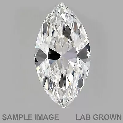 Carat Marquise Cut H SI1 Clarity Man Made LabGrown CVD Loose Diamond 0.57 Ctw • $439