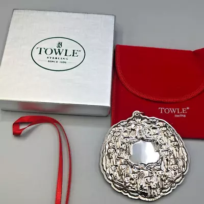 Towle 2002 Wreath Ornament Sterling Silver With Original Box • $69