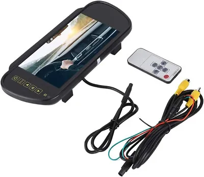 7  Car RearView Mirror LCD Color Screen HD 800 X 480 Car MP5 Monitor Reduced NR • £14.50