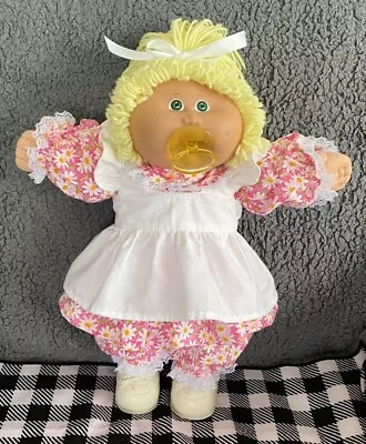 Cabbage Patch Kid Doll CLOTHES ONLY Handmade 3-pieces Dress Set W-Pinafore • $38