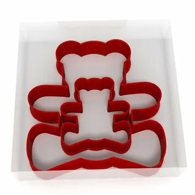 £3.49 • Buy Teddy Bear Cookie Cutter Set Of 2 Biscuit Dough Icing Pastry Shape UK