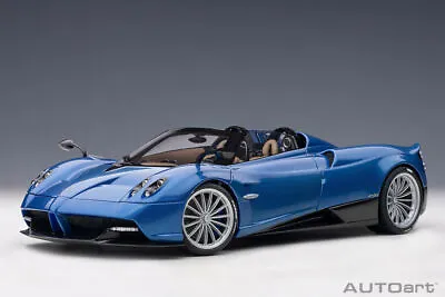 1/18 Pagani Huayra Roadster Blue Tricolore Carbon Fiber Model By AUTOart 78286 • $349.89