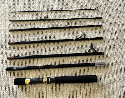 Vintage 7.5’  7 Piece Rei Fishing Spinning Rod With Case • $60