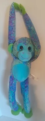 Fiesta Blue/ Green Monkey Plush Stuffed Animal Scribbleeze. Sparkle Blue Eyes • $25.99