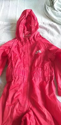 Trespass All In One Puddle Suit 2-3 Years Red Rain Suit  • £3