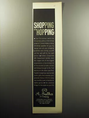 1957 A. Sulka Fashion Advertisement - Shopping Without Hopping • $19.99