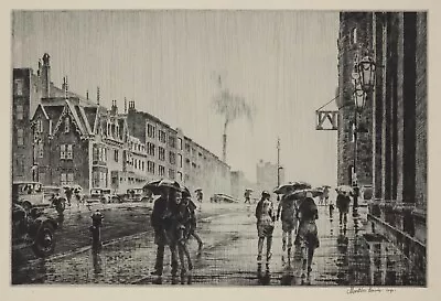 Rain On Murray Hill : Martin Lewis : 1928 :  Archival Quality Art Print 13x19 • $87.95