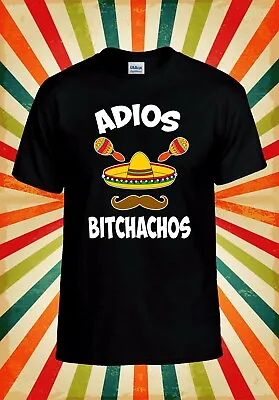 ADIOS Bitchachos Mexican Moustache Men Women Vest Tank Top Unisex T Shirt 2174 • £9.95