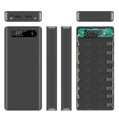 $16.30 • Buy Portable Micro USB Type-C 18650 Battery Enclosure LCD DIY Mobile Power Bank