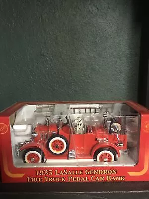 NAPA'S 1935 LaSalle Gendron Fire Truck Pedal Car Bank NIB • $60