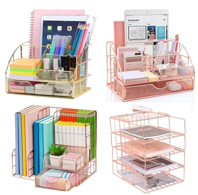 $22.60 • Buy Office Desk Stationery Organizer Book Storage Shelf Rack File Holder With Drawer