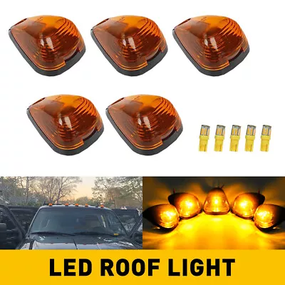 5PC LED Roof Running Clearance Marker Light Amber For Ford F-150 F250 F350 99-16 • $23.99