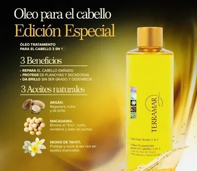 3 In 1 Hair Oil With Argan Macadamia And Tahitian Monoi Oil Extracts. (Set 10) • $150