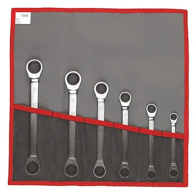 Facom Tools 64.ju6t Ratcheting Ring Spanner Wrench Set Af Imperial In Tool Roll • £195.79