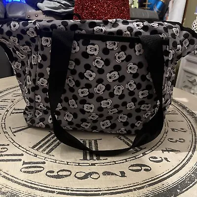 Disney Mickey Mouse Baby Diaper Bag Tote Travel Day Black White Shoulder Strap • $9.98