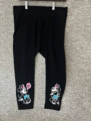 Torrid Disney Minnie Mouse Black Crop Leggings Size 1XL • $27.99