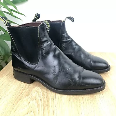 R.M. Williams Black Leather Chelsea Boot Size 6.5H Craftsman Men's Unisex • $100