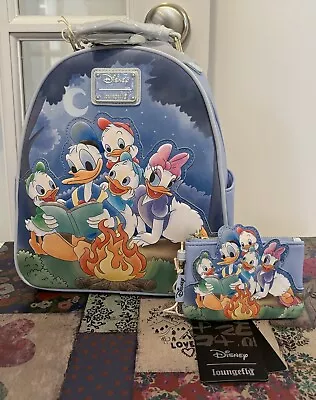 WOW! NEW WITH TAG! Loungefly Disney Donald Mini Backpack/Cardholder Set! • $56