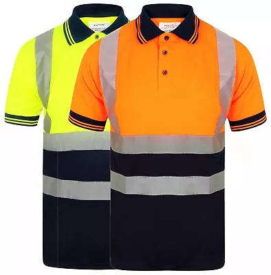 £12.11 • Buy Hi Vis Polo Short Sleeve Safety T Shirt Visibility Reflective Yellow Orange High