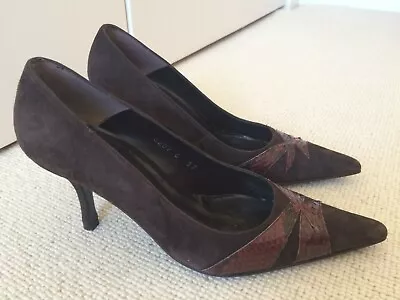 Jaime Mascaro Brown Suede Court ShoesUK Size 4. 4.5? Quality Spanish-made Shoes • £34.99