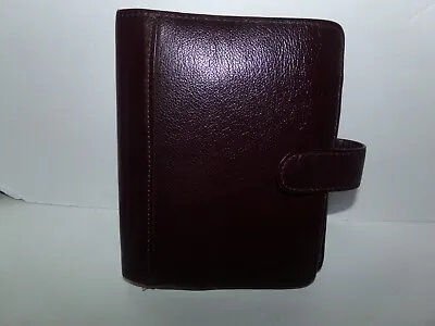 2005 FRANKLIN COVEY Burgundy Genuine Leather Binder  8  X 6  • $35