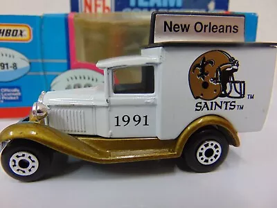 Matchbox Die Cast Model Truck Nfl New Orleans Saints Boxed 1991 Limited Edition • £4.99