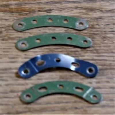 £2 • Buy Vintage Job Lot Of 4 Meccano Curved 5 Hole Connecting Strips 2.5 Inch Long