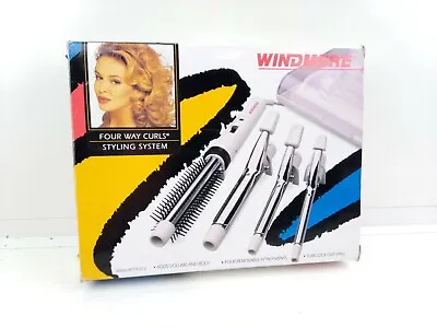 Windmere Vintage Curling Iron Set - 4 Four Way Curls - White Color Retro 80s • $10.95