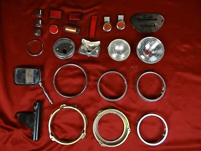 Yamaha Vintage Parts Lot 1965-85 Headlight Rims Holder Mirror Reflector Etc. • $39.95