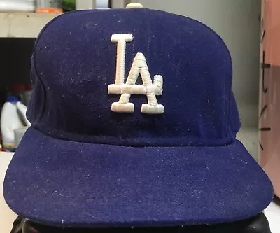 Vintage 1990 Los Angeles Dodgers New Era 59Fifty Model Fitted Hat Cap Size 7 • $19.99