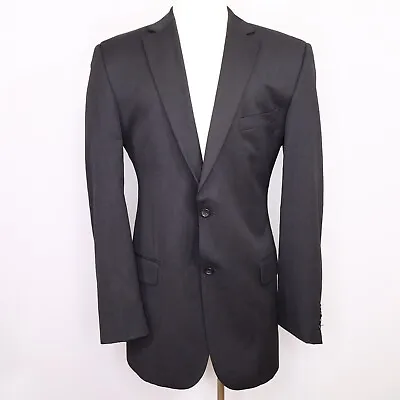 Pronto Uomo 46XL Mens Big Tall Black Wool Sport Coat Jacket 46 XL Two Button • $50.98