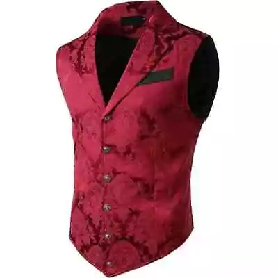 2023 Men's Suit Vest Steampunk Gothic Vest Stage Performance Suit • $67.47